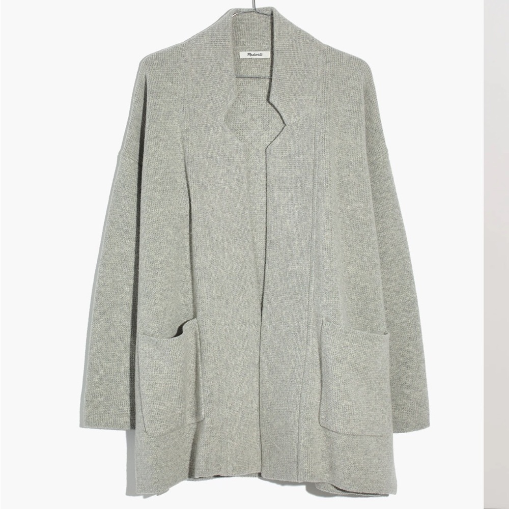Madewell Spencer sweater duster cardigan in oatmeal